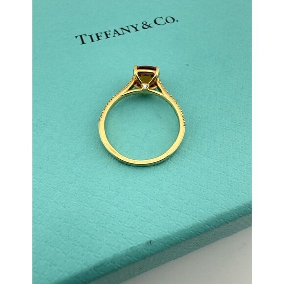 Tiffany & Co. Legacy Spessartine Diamond 18k Yellow Gold Cocktail Ring Size 6 - Picture 6 of 9